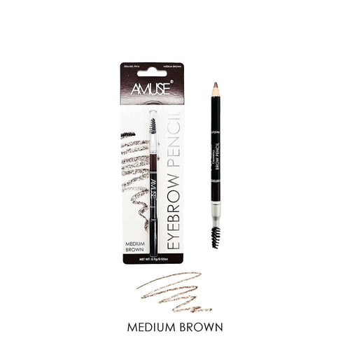 Amuse 2 in 1 Brow pencil & spoolie|Shade Medium brown