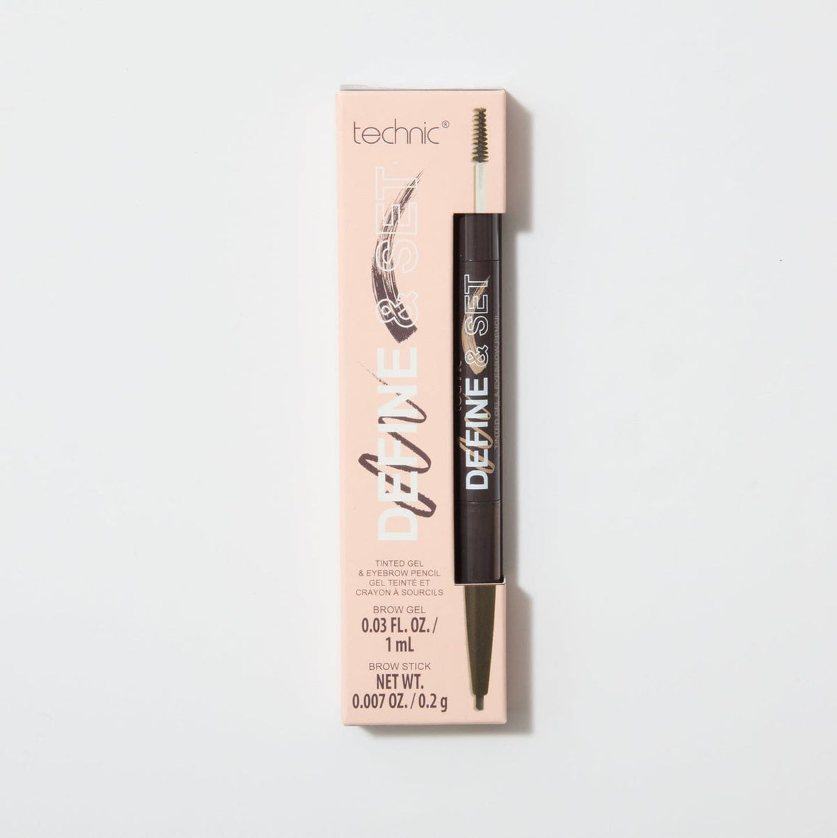 Technic Define and set 2 in 1 browcara| Shade brunette