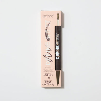 Technic Define and set 2 in 1 browcara| Shade brunette