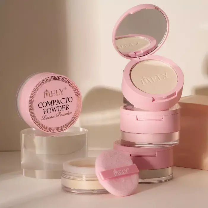 Mely 2 in 1 compact and loose powder